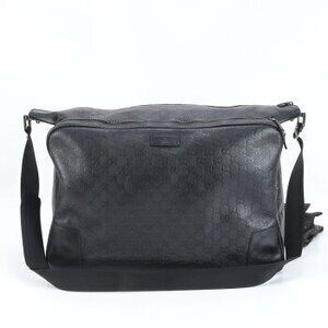 Gucci Guccissima leather Boston bag crossbody shoulder business trips travel